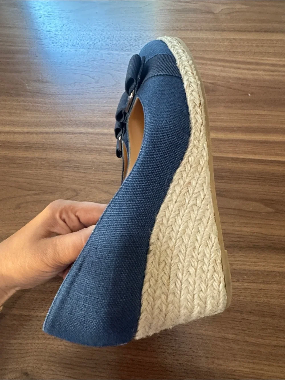 Salvatore Ferragamo denim wedges